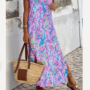 Colorful Floral Maxi Dress